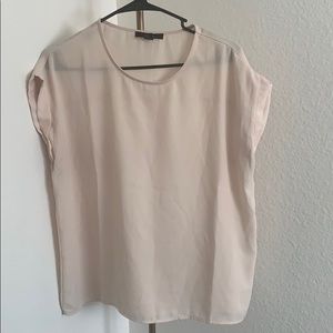 Forever 21 white cream sheer dress blouse